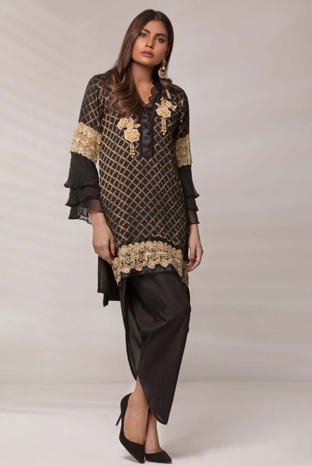 Explore Cultural Heritage with Black Ethnic Pakistani Designer Dress –  Shireen Lakdawala