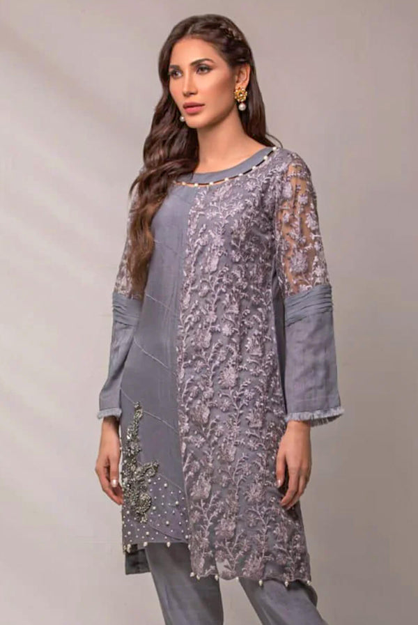 Embrace Elegance with Grey Galore Pakistani Designer Dress