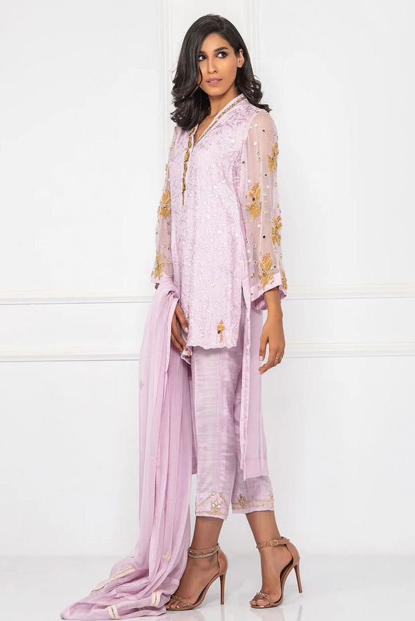 Embrace Delicate Beauty with Lilly Lilac Pakistani Designer Dress - Shireen   Shireen Lakdawala