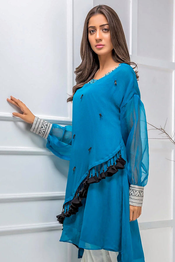 aqua blue dress for wedding pakistani Rubina – Pakistani Designer Dresses main image 1