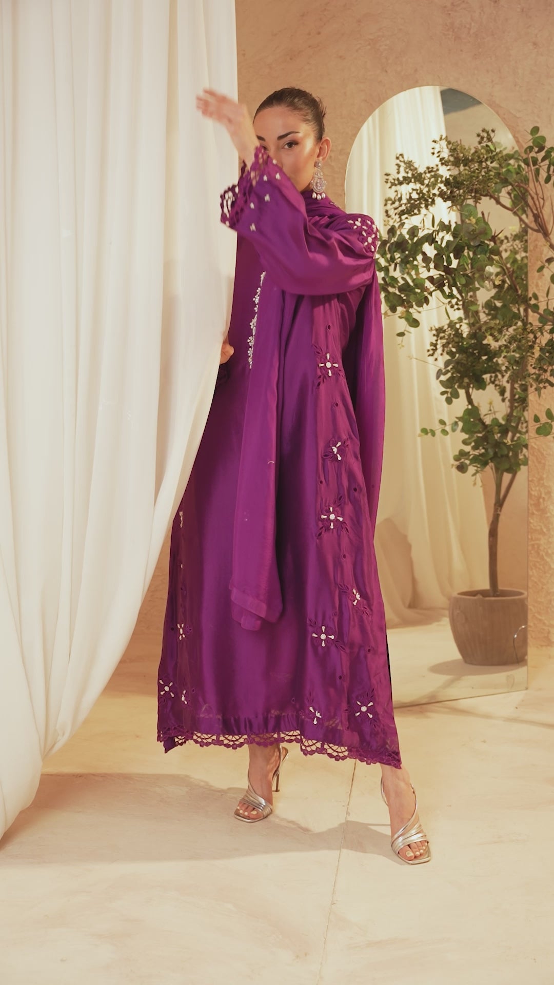 Aurelie Purple Silk Dress – Luxury Outfit for Formal Parties