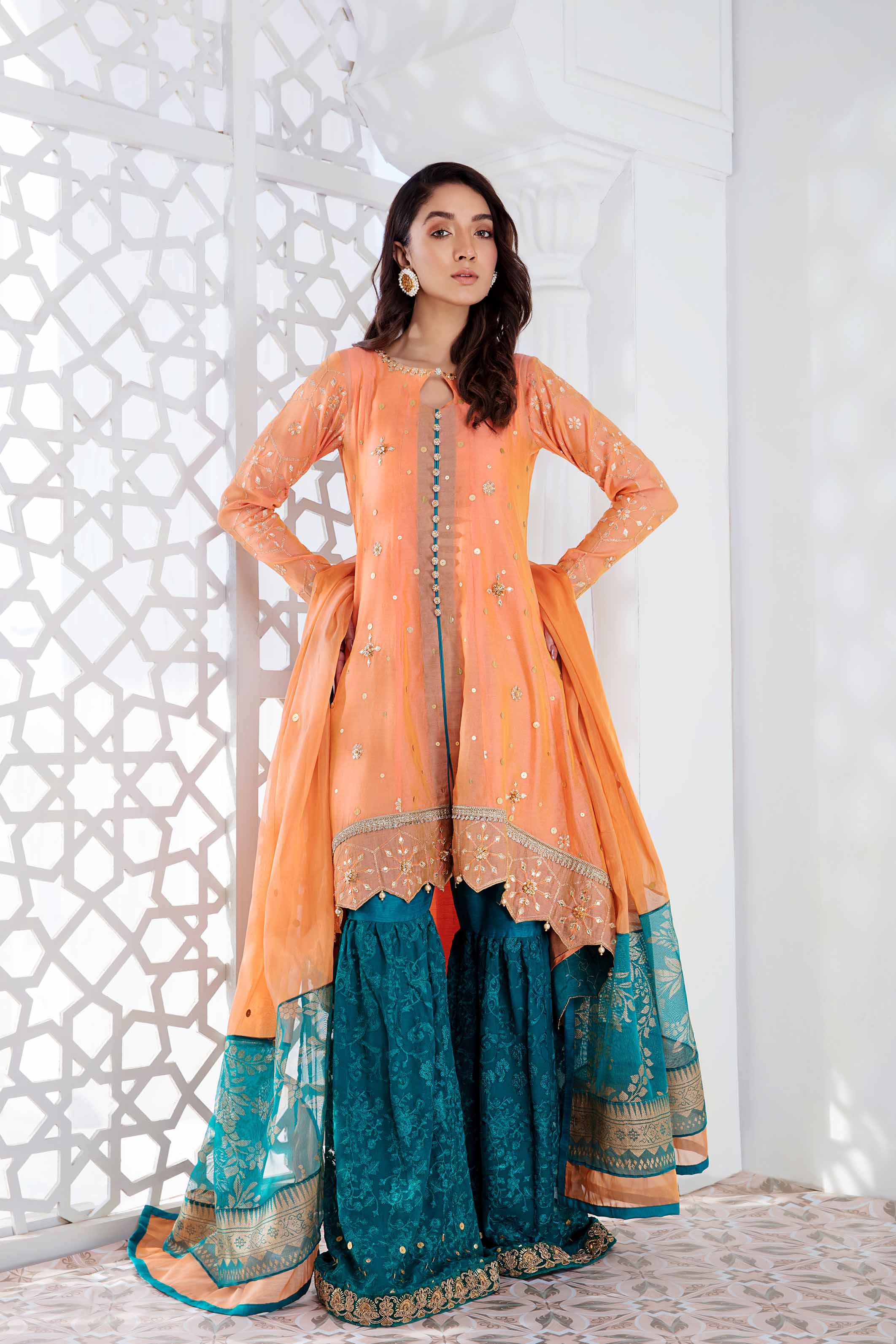 TANGERINE PINE Designer Dress by Shireen Lakdawala | Shop Designer ...