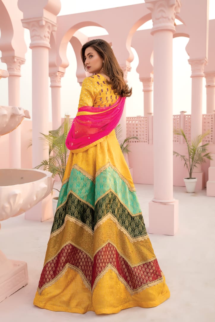 ENCHANTED YELLOW LEHENGA CHOLI