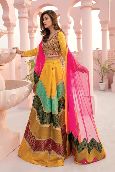 ENCHANTED YELLOW LEHENGA CHOLI