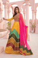 ENCHANTED YELLOW LEHENGA CHOLI